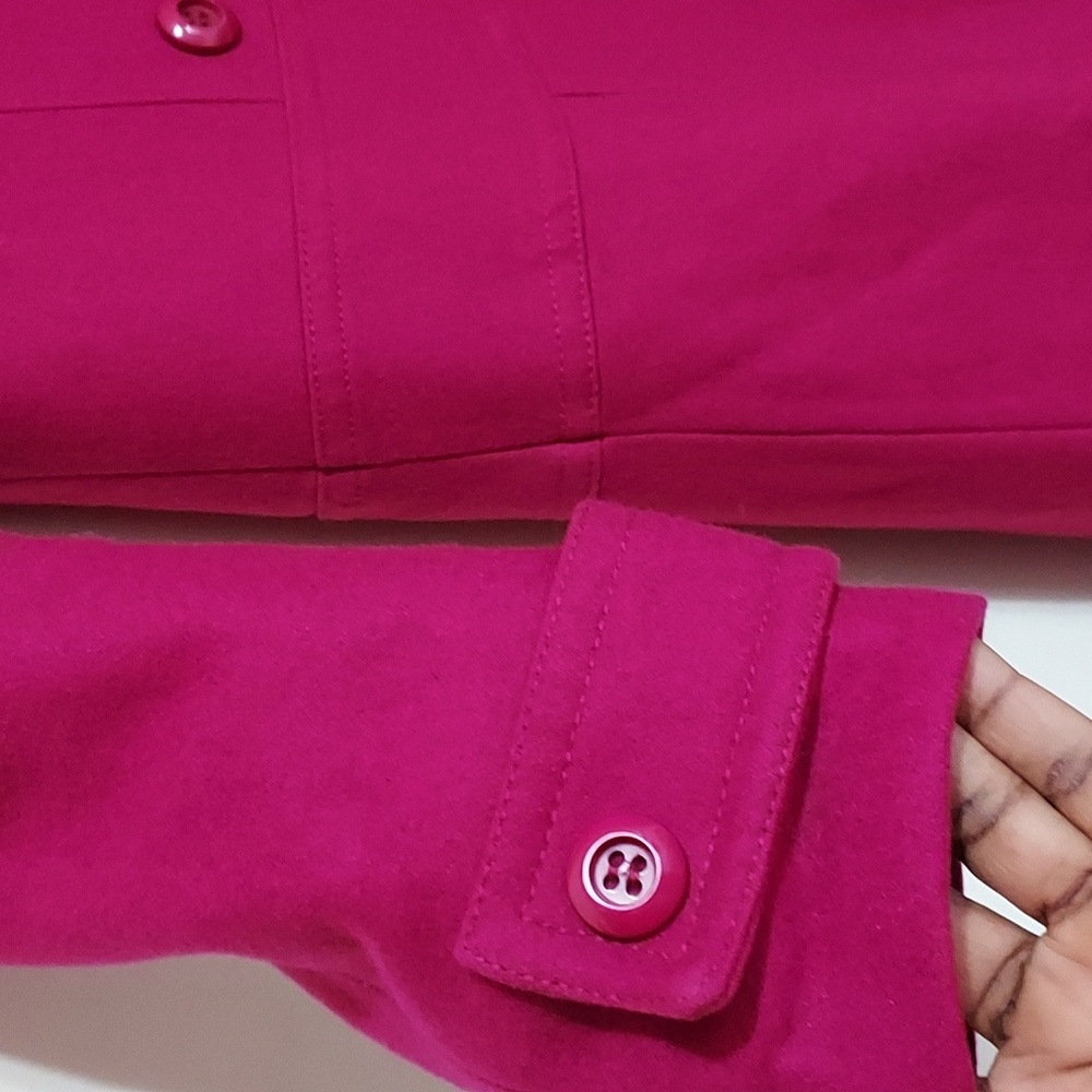 Rothschild Fuchsia Wool Coat Girl Sz-16 - Picture 9 of 9